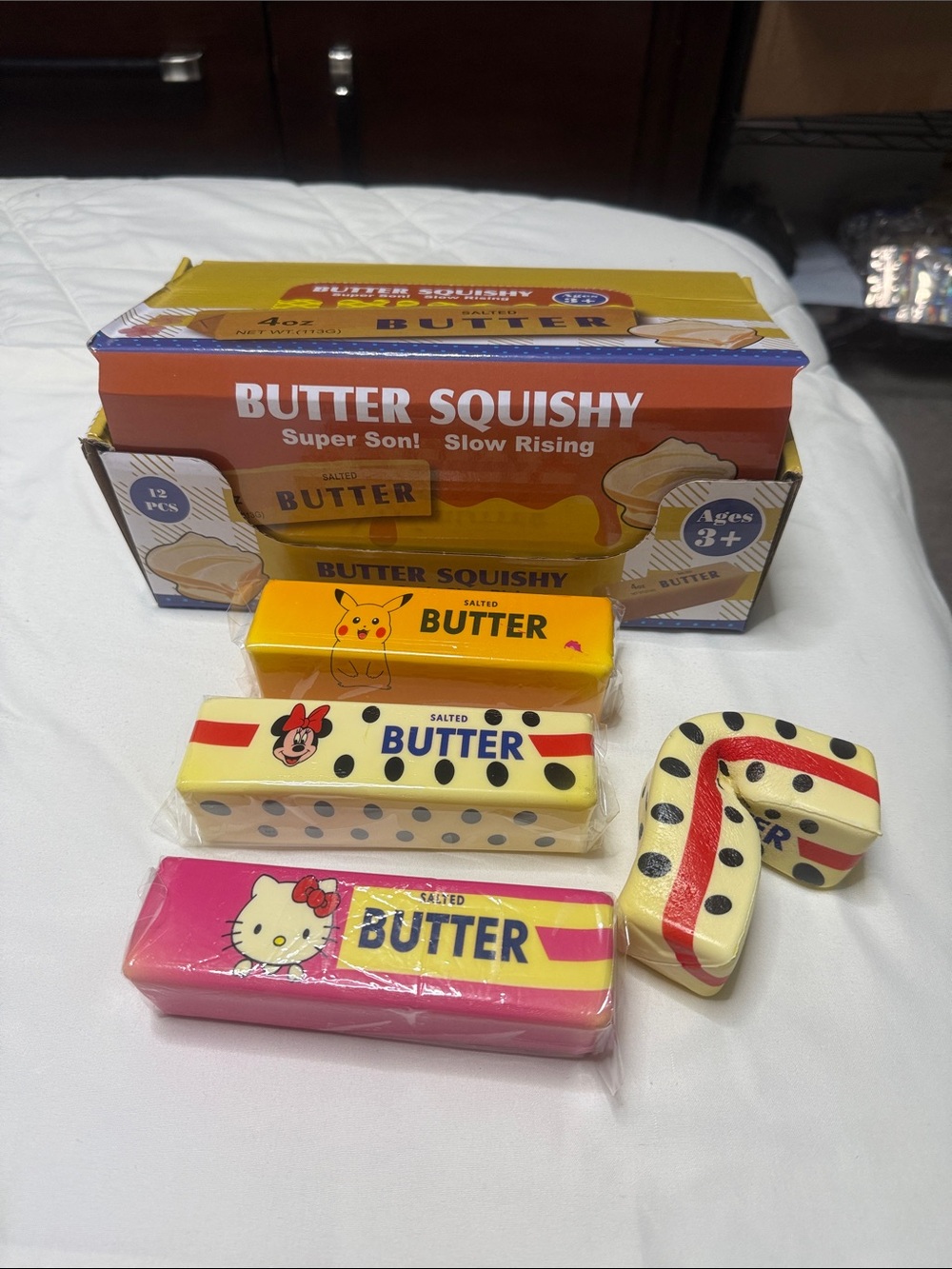 Sets of 3 Butter Squishy Kids Toy - Yellow, Pink, Cream Variety Pack